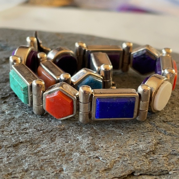 Vintage Native American Link Reversible Bracelet - Picture 14 of 16